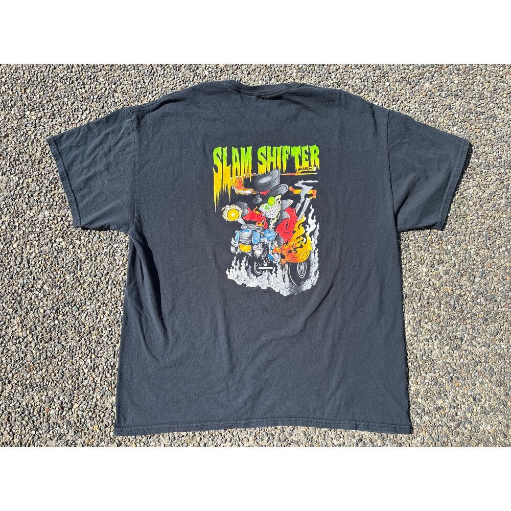 Vtg Y2K Slam Shifter WA Metal Band XL merch concert shirt hot rod punk - Picture 4 of 4